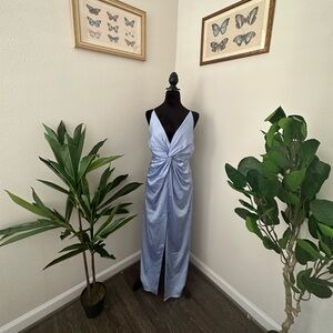 Abercrombie and Fitch Draped Twist-Front Maxi Dress